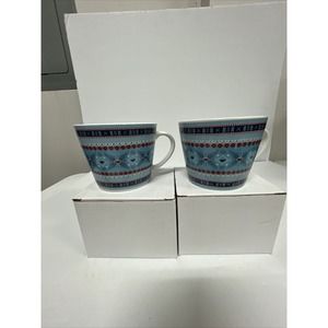 Omni Hotels & Resorts Colab W/ Honey & Hank Mug Set Of 2 fair Isle hot chocolate